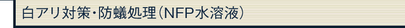 白アリ対策・防蟻処理（NFP水溶液）